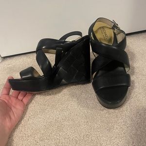 Michael Kors black wedge heel